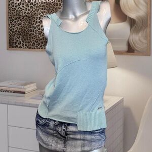 DIESEL Y2K Asymmetric Knit Tank Top